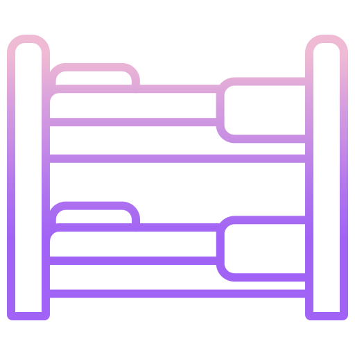 Bunk bed Icongeek26 Outline Gradient icon