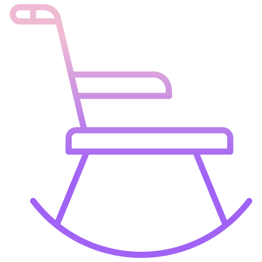 Rocking chair Icongeek26 Outline Gradient icon