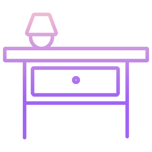 Bedside table Icongeek26 Outline Gradient icon