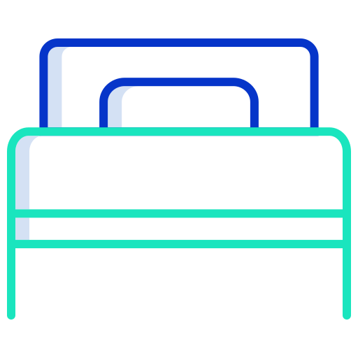 Односпальная кровать Icongeek26 Outline Colour иконка