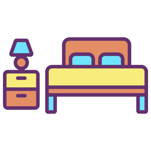 podwójne łóżko Icongeek26 Linear Colour ikona