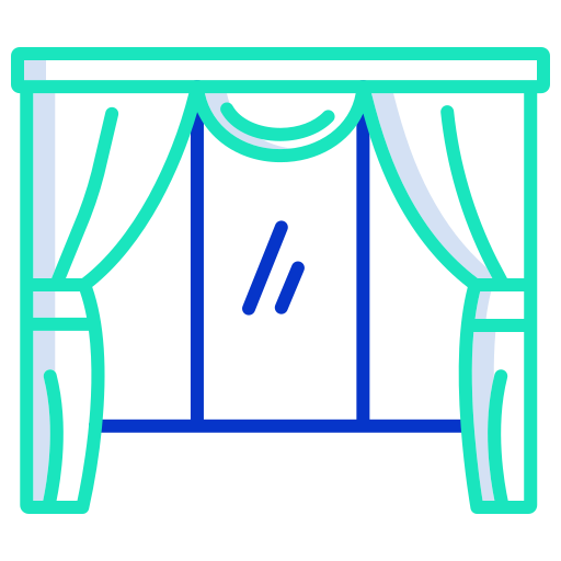 Curtains Icongeek26 Outline Colour icon