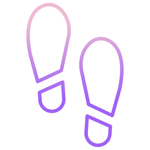 voetafdrukken Icongeek26 Outline Gradient icoon