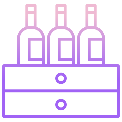 Botellas de vino Icongeek26 Outline Gradient icono