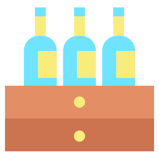 Botellas de vino Icongeek26 Flat icono