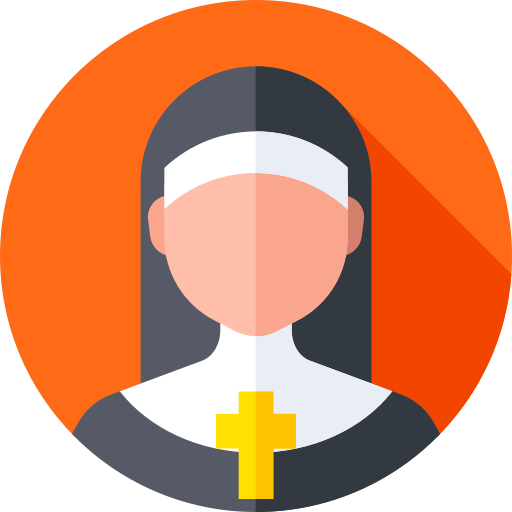 Nun Flat Circular Flat icon