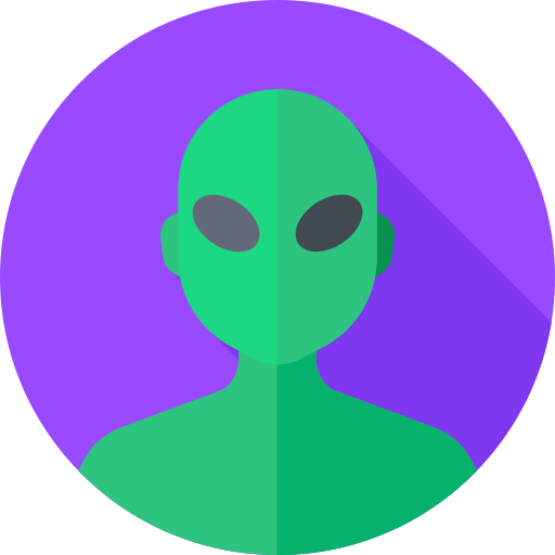 Alien Flat Circular Flat icon