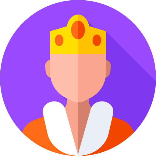 King Flat Circular Flat icon