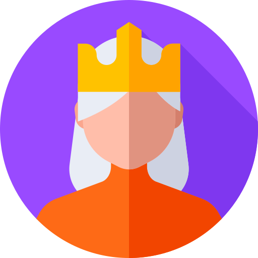 Queen Flat Circular Flat icon