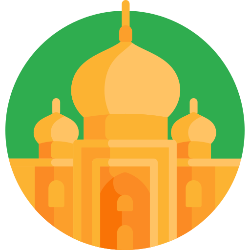 Taj Mahal Detailed Flat Circular Flat icono