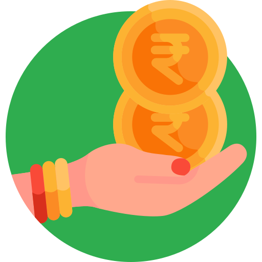 Rupee Detailed Flat Circular Flat icon