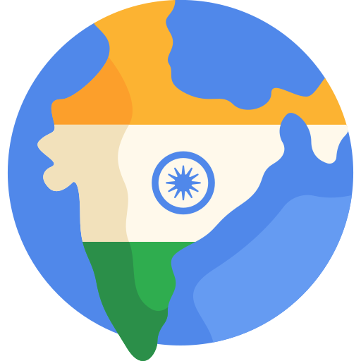 india Detailed Flat Circular Flat icona