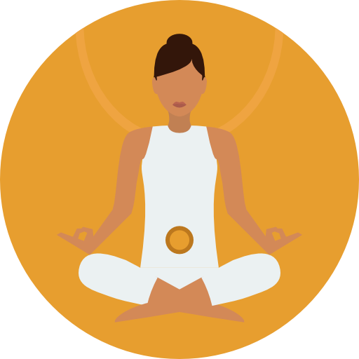 lotus position Roundicons Circle flat icon