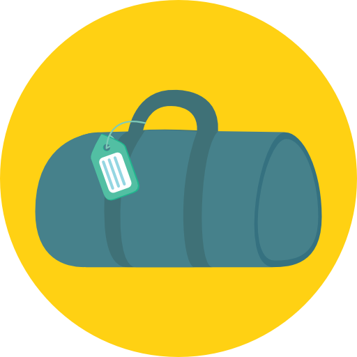 Suitcase Roundicons Circle flat icon