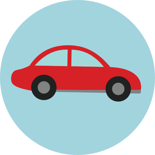 Car Roundicons Circle flat icon