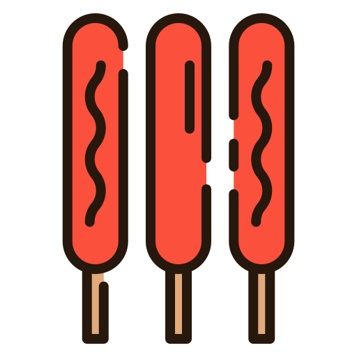 Corn dog Good Ware Lineal Color icon