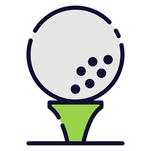 Pelota de golf Good Ware Lineal Color icono
