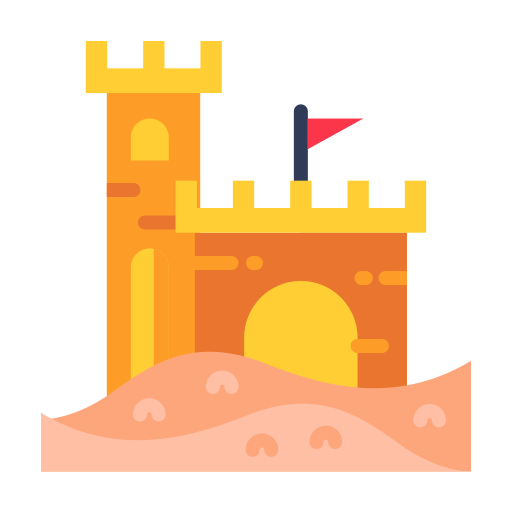 castello di sabbia Good Ware Flat icona