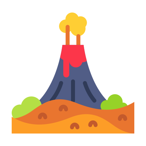 Volcano Good Ware Flat icon
