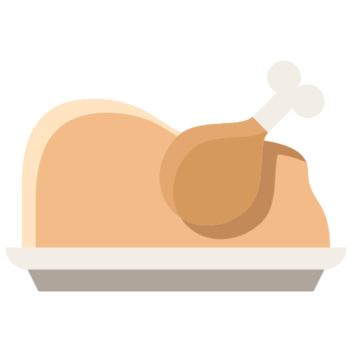 Pollo asado Justicon Flat icono