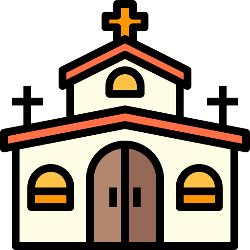 Iglesia Justicon Lineal Color icono