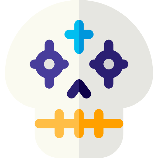 Cráneo Basic Rounded Flat icono