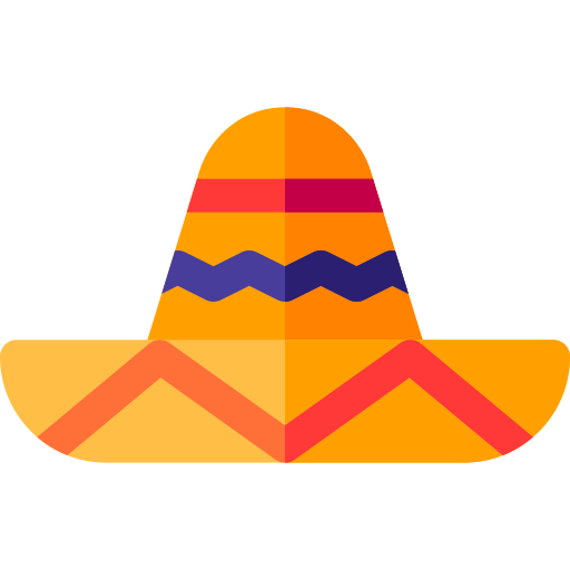 Мексиканская шляпа Basic Rounded Flat иконка