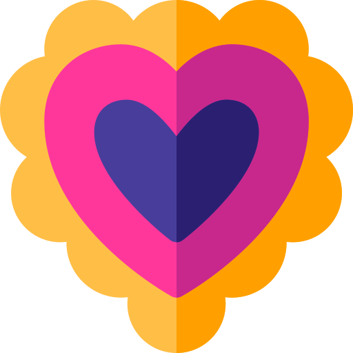 Corazón Basic Rounded Flat icono