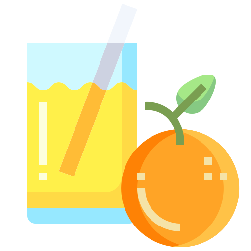 zumo de naranja Justicon Flat icono