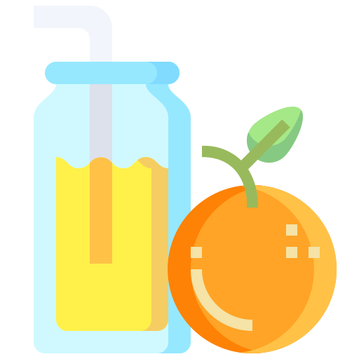 zumo de naranja Justicon Flat icono