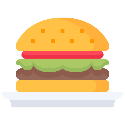 hamburguesa vegana Justicon Flat icono