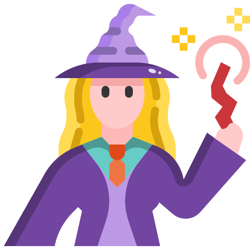 Witch Winnievizence Flat icon