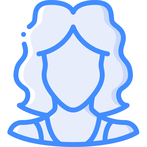 Woman Basic Miscellany Blue icon