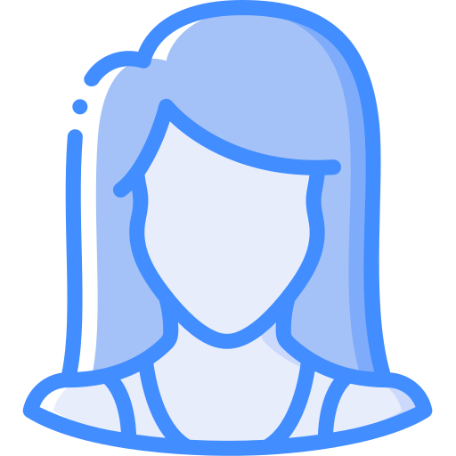 vrouw Basic Miscellany Blue icoon