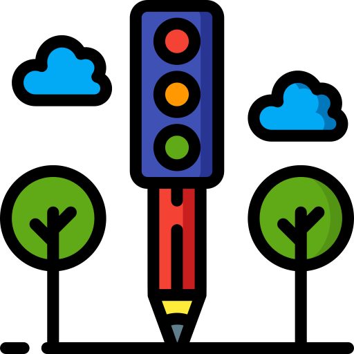 pianificazione del traffico Basic Miscellany Lineal Color icona
