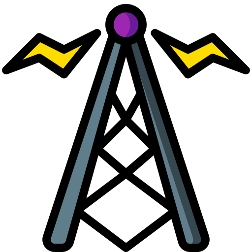 funkantenne Basic Miscellany Lineal Color icon