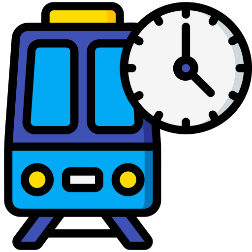 Время поезда Basic Miscellany Lineal Color иконка