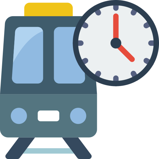 godziny pociągów Basic Miscellany Flat ikona