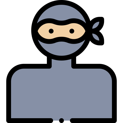 ninja Detailed Rounded Lineal color ikona