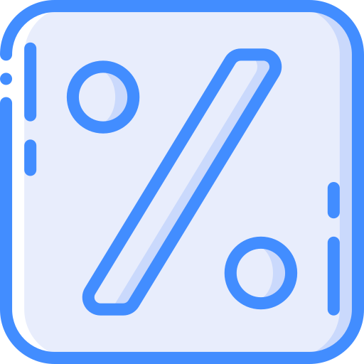 prozentsatz Basic Miscellany Blue icon