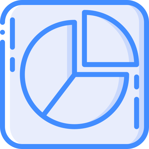 cirkeldiagram Basic Miscellany Blue icoon