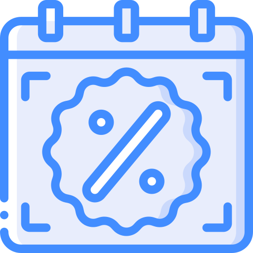 Sale date Basic Miscellany Blue icon