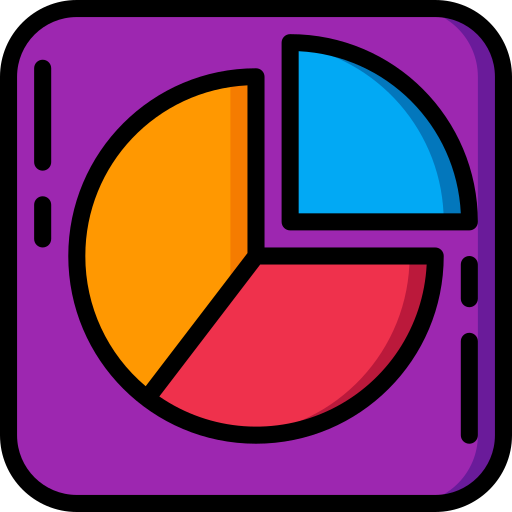 wykres kołowy Basic Miscellany Lineal Color ikona