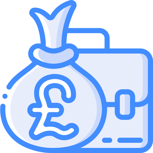 Money bag Basic Miscellany Blue icon