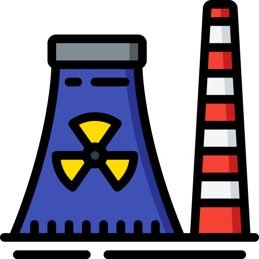 elektrownia jądrowa Basic Miscellany Lineal Color ikona