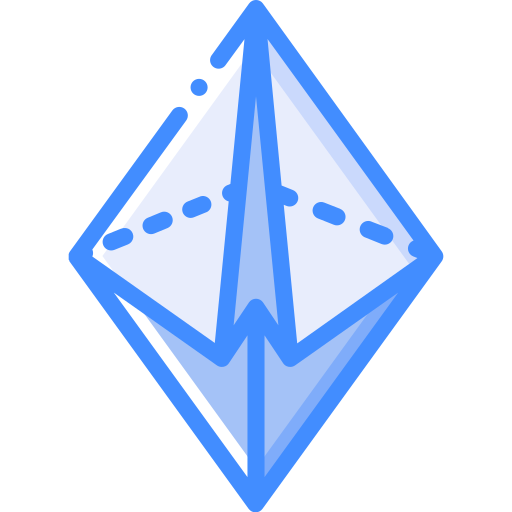 Fold Basic Miscellany Blue icon