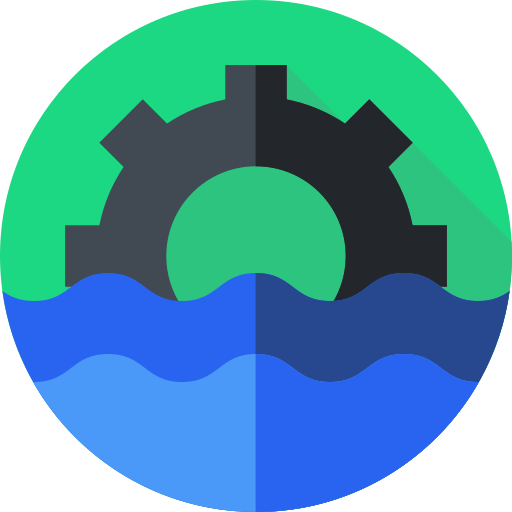 energía del agua Flat Circular Flat icono