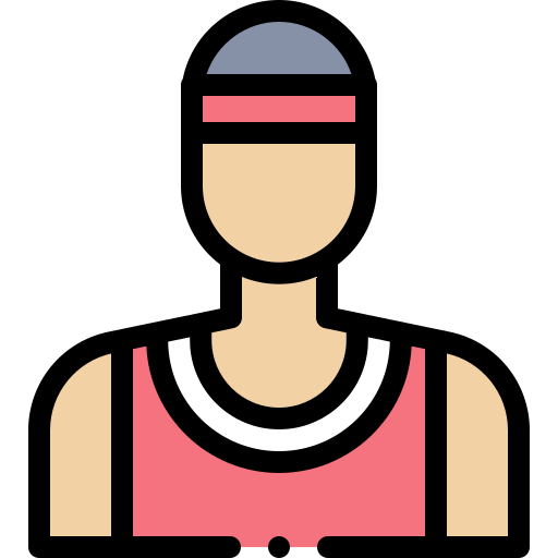 Jugador de baloncesto Detailed Rounded Lineal color icono