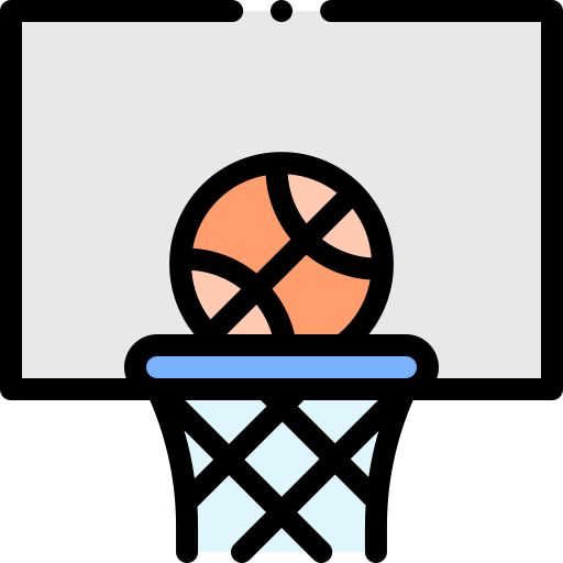 Baloncesto Detailed Rounded Lineal color icono