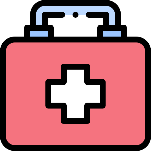 Kit de primeros auxilios Detailed Rounded Lineal color icono